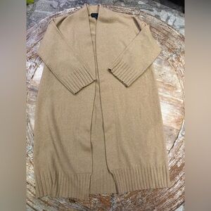 Nili Lotan Wool/CamelHair/Nylon Long Open Cardigan